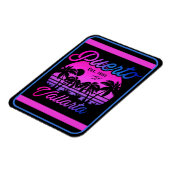 Puerto Vallarta Retro Sunset 80s Palmbomen Magneet (Linkerzijde)