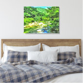 Puerto Vallarta River Jungle 0366 Kunst Canvas Afdruk (Insitu (Slaapkamer))