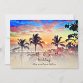 Puerto Vallarta Sunset Beach Destination Wedding Kaart (Voorkant)