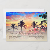 Puerto Vallarta Sunset Beach Destination Wedding Kaart (Achterkant)