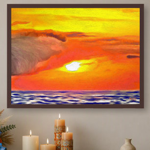 Puerto Vallarta Sunset Ocean 2443 Kunstprint Poster