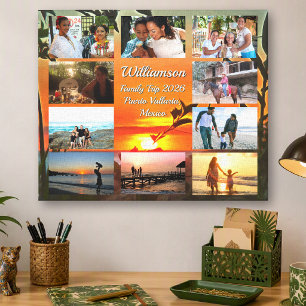 Puerto Vallarta Vakantie 2009 Foto Collage Kunst Canvas Afdruk