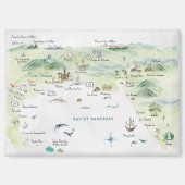 Puerto Vallarta | Waterverf reismagneet Magneet (Voorkant)