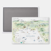 Puerto Vallarta | Waterverf reismagneet Magneet (Voorkant / Achterkant)