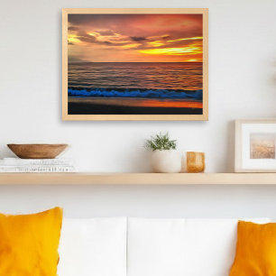 Puerto Vallarta Zonsondergang Banderas Bay 1577 Ku Poster