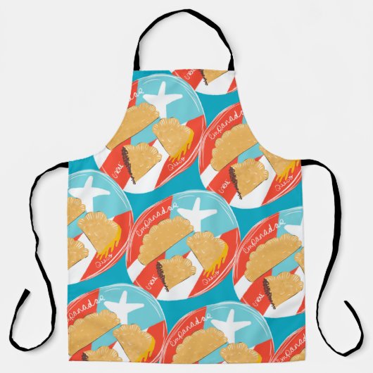 Puertorico Empanadas Spaans Handgetekend Schort (Voorkant)