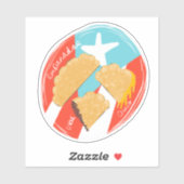 Puertorico Empanadas Spaans Handgetekend     Sticker (Vel)