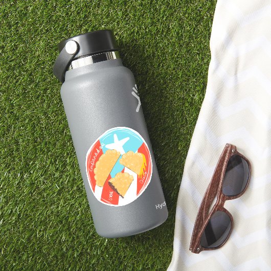 Puertorico Empanadas Spaans Handgetekend     Sticker (HydroFlask Insitu)