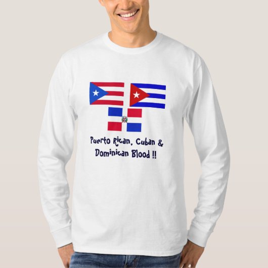 PuertoRico_flag, Cuba_flag, DominicanR_flag, Pu... T-shirt (Voorkant)