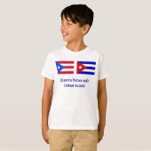 PuertoRico_flag, Cuba_flag, Puerto Rican en Cu... T-shirt (Voorkant volledig)