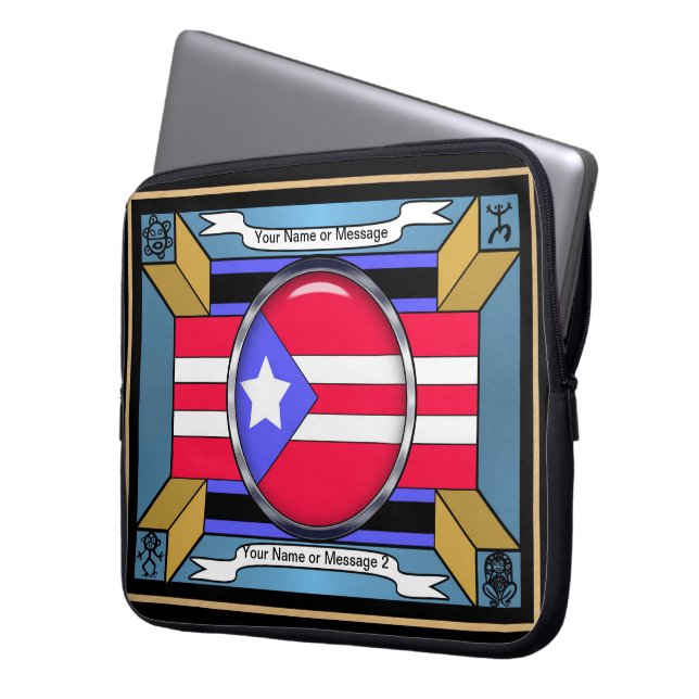 Puertorrican Pride Laptop Sleeve (Voorkant Links)