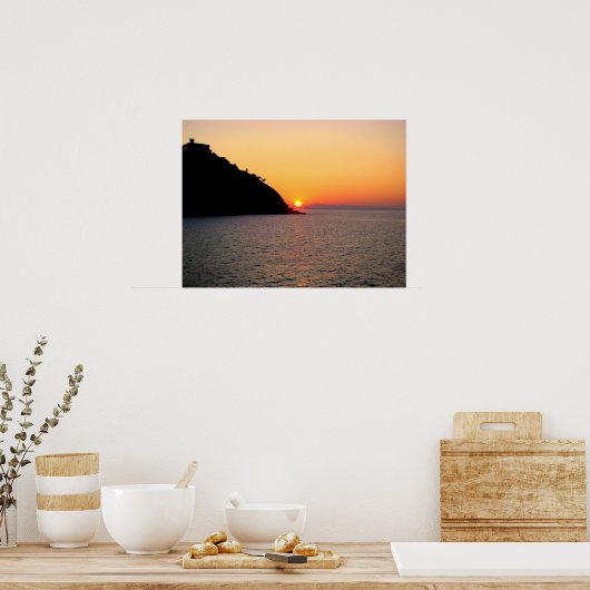 Puesta de sol Donostia - San Sebastián - M1 Poster (Keuken)