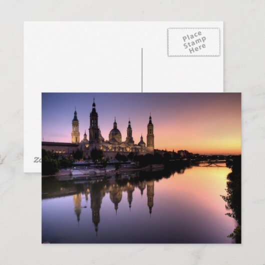 Puesta de sol sobre el Ebro Briefkaart (Voorkant / Achterkant)