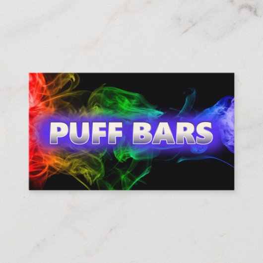 Puff Bar Vape Black Visitekaartje (Voorkant)