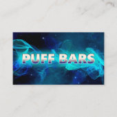 Puff Bar Vape Blue en Black Visitekaartje (Voorkant)