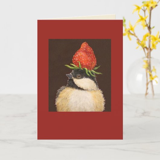 Puff de chickadekaart kaart (Gele Bloem)