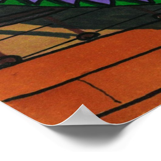 Puff de Magische Draak Poster (Hoek)