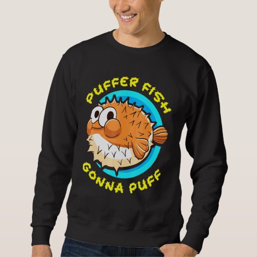 Puff Fish Cute Humor Trui (Voorkant)