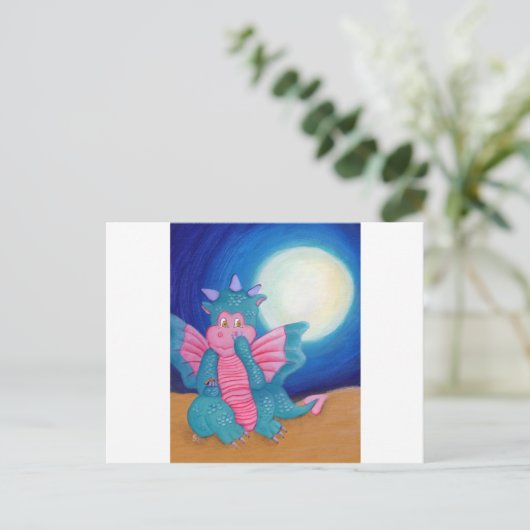 Puff the Magic Dragon Briefkaart (Staand voorkant)