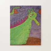Puff the Magic Dragon - waterverven Legpuzzel (Verticaal)