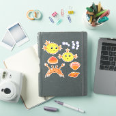 Puffafish, Crab en Shells VinylSticker Sticker (iPad Cover)