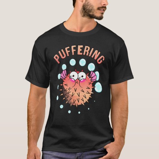 Puffende Kogelvis Cute Vis T-shirt (Voorkant)