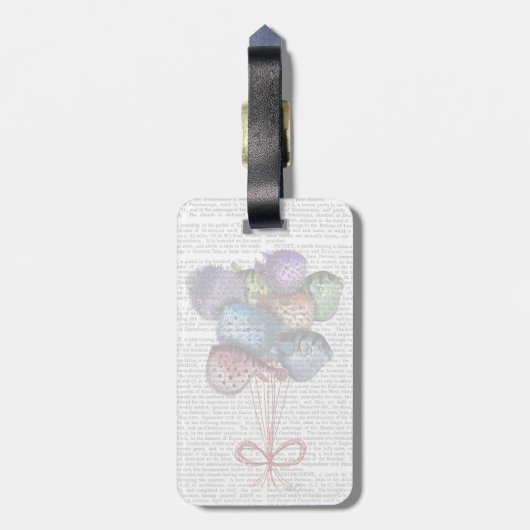 Puffer Fish-ballonnen Bagagelabel (Achterkant verticaal)