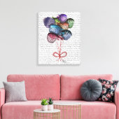 Puffer Fish-ballonnen Canvas Afdruk (Insitu (Woonkamer))