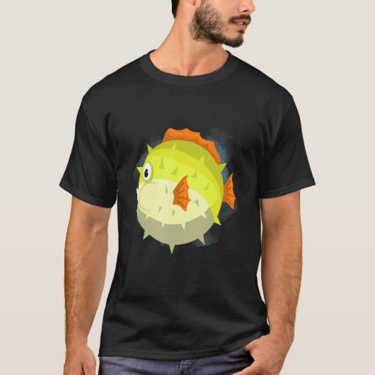 Puffer Fish Deep Ocean Creats and Rift Life T-shirt (Voorkant)