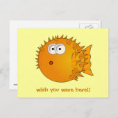 Puffer fish - grappige verhalen briefkaart (Voorkant / Achterkant)