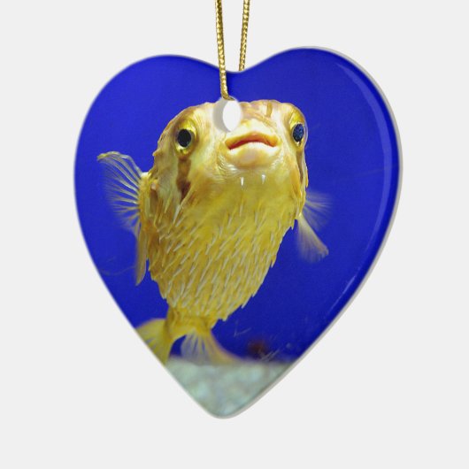 Puffer Fish Keramisch Ornament (Links)