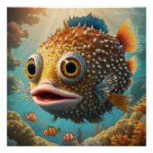 Puffer Fish no 1 Glanzend Poster (Voorkant)