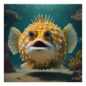 Puffer Fish no 3 Glanzend Poster (Voorkant)