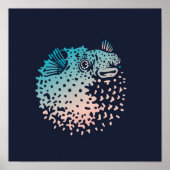 Puffer Fish Print | Afdrukken van tonijn aan de mu (Voorkant)