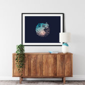 Puffer Fish Print | Afdrukken van tonijn aan de mu