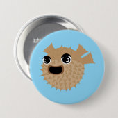 Puffer Fish Ronde Button 7,6 Cm (Voorkant /achterkant)