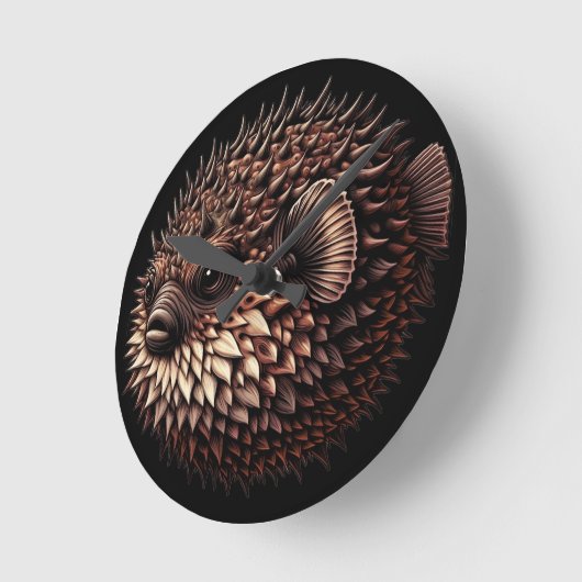 Puffer Fish Ronde Klok (Hoek)