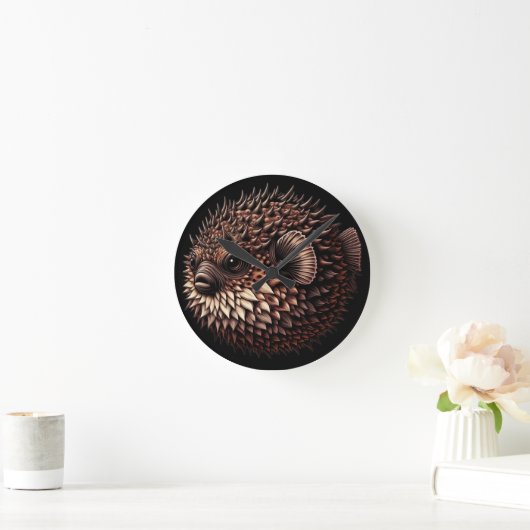Puffer Fish Ronde Klok (Huis)