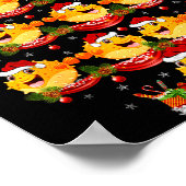 Puffer Fish Xmas Lighting Santa Puffer Fish Christ Poster (Hoek)