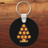 Puffer Fish Xmas Lighting Santa Puffer Fish Christ Sleutelhanger (Voorkant)