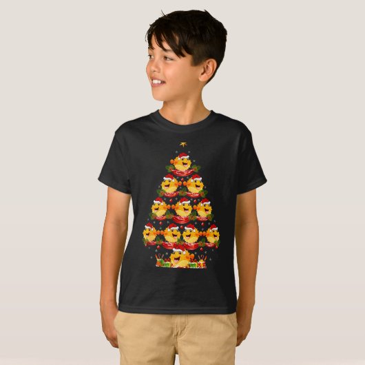 Puffer Fish Xmas Lighting Santa Puffer Fish Christ T-shirt (Voorkant volledig)