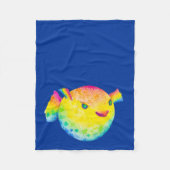 Puffer-vis Fleece Deken (Voorkant)