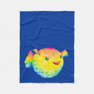 Puffer-vis Fleece Deken
