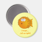 Puffer vis - grappige gezegden magneet (Voorkant / Achterkant)