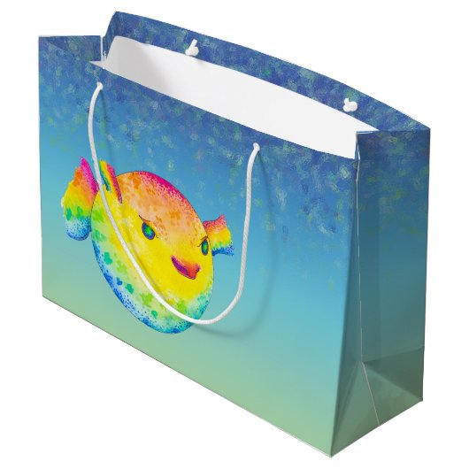 Puffer-vis Large Cadeautasje (Achterkant Gekanteld)