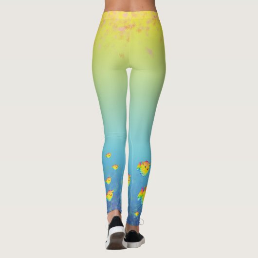 Puffer-vis Leggings (Achterkant)
