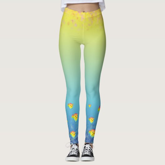 Puffer-vis Leggings (Voorkant)