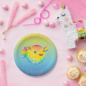 Puffer-vis Papieren Bordje (Feest)