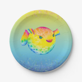 Puffer-vis Papieren Bordje