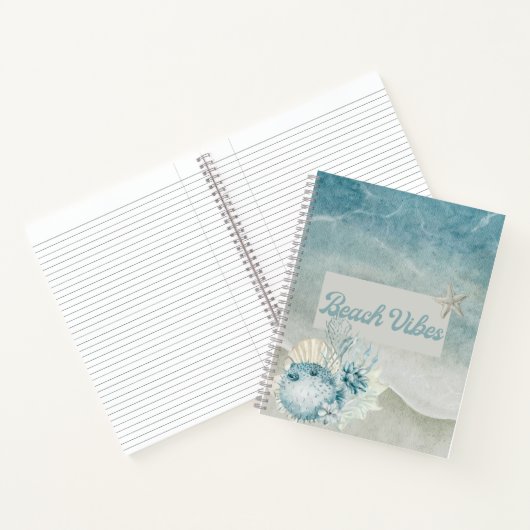 Pufferfish Beach Theme Spiral Notitieboek (Binnen)
